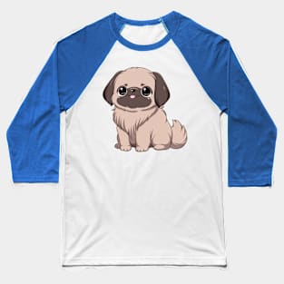 Pekingese Sitting with Big Eyes Baseball T-Shirt